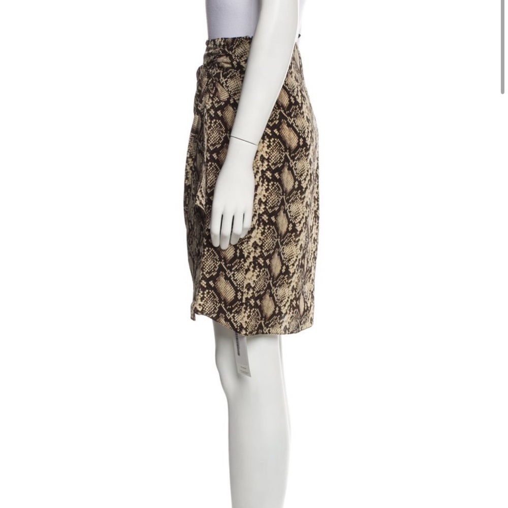 New Nili Lotan - 100% Silk - “Hazel” Snake Print Skirt - S - Picture 8 of 9